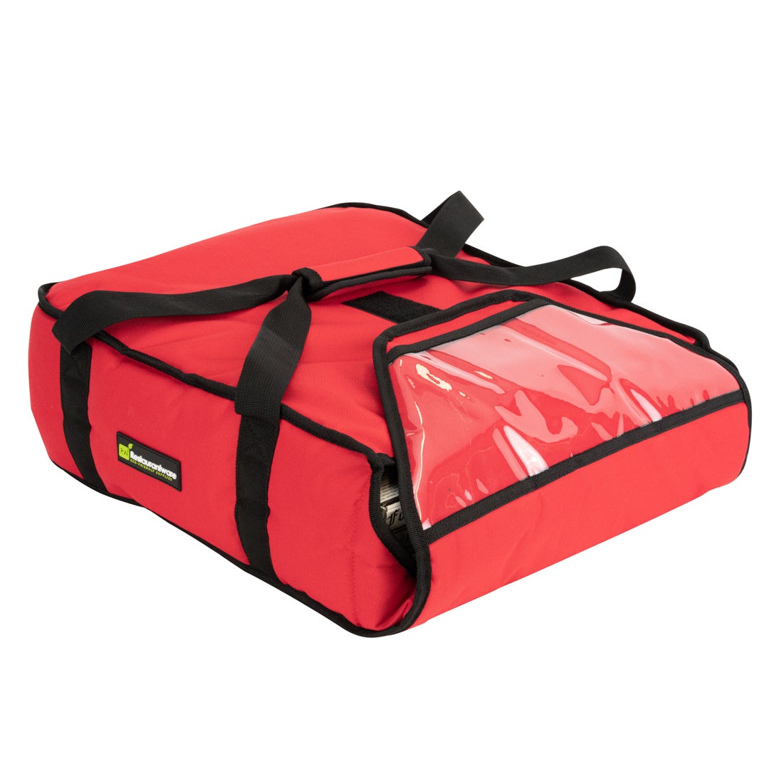 Bag, Pizza Delivery, 16.50 x 18 x 16.50 Inc, Insulated, Red, Holds 2 16-Inch Pizza Boxes,1 - 1 EACH