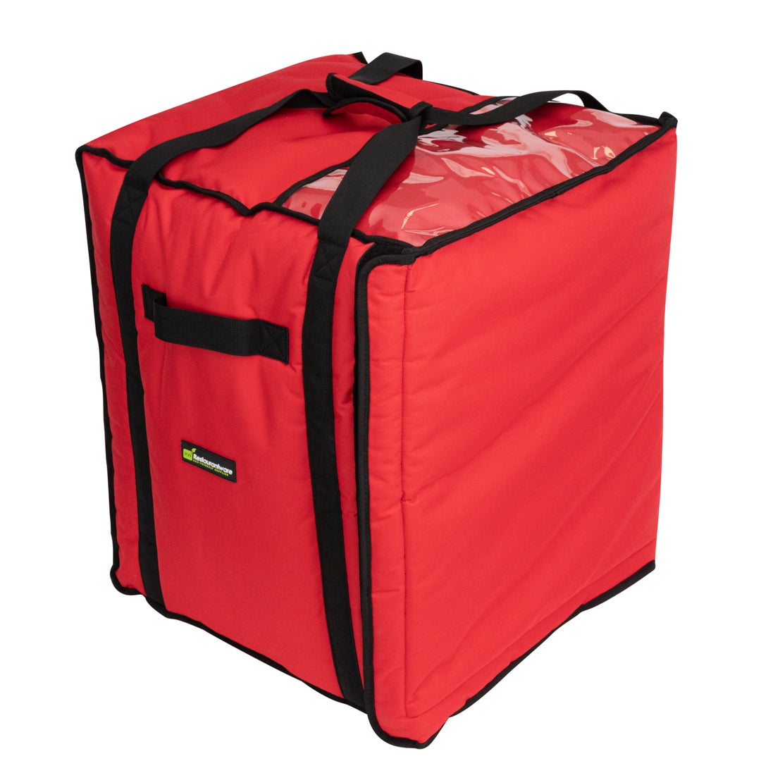 Bag, Pizza Delivery, 19 x 19 x 23 Inch, Insulated, Red, Holds 10 18-Inch Pizza Boxes,1 - 1 EACH