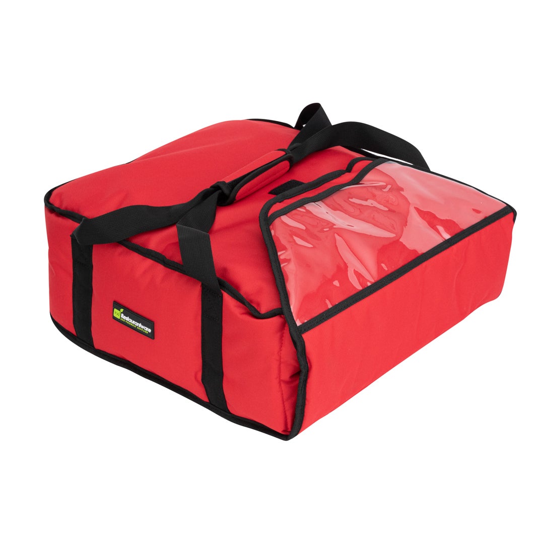 Bag, Pizza Delivery, 17.50 x 20 x 7.50 Inch, Insulated, Red, Holds 3 18-Inch Pizza Boxes,1 - 1 EACH