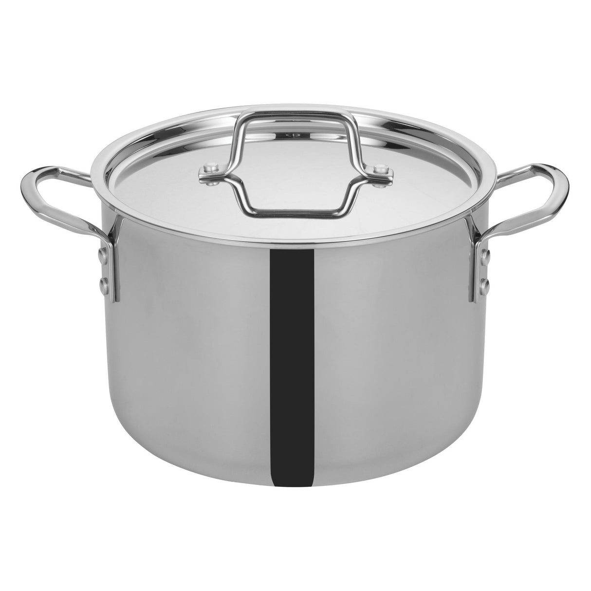 Pot, Stock, 8 Quart, Tri-Ply Stainless Steel, with Lid, 8 Quart,1 - 1 EACH