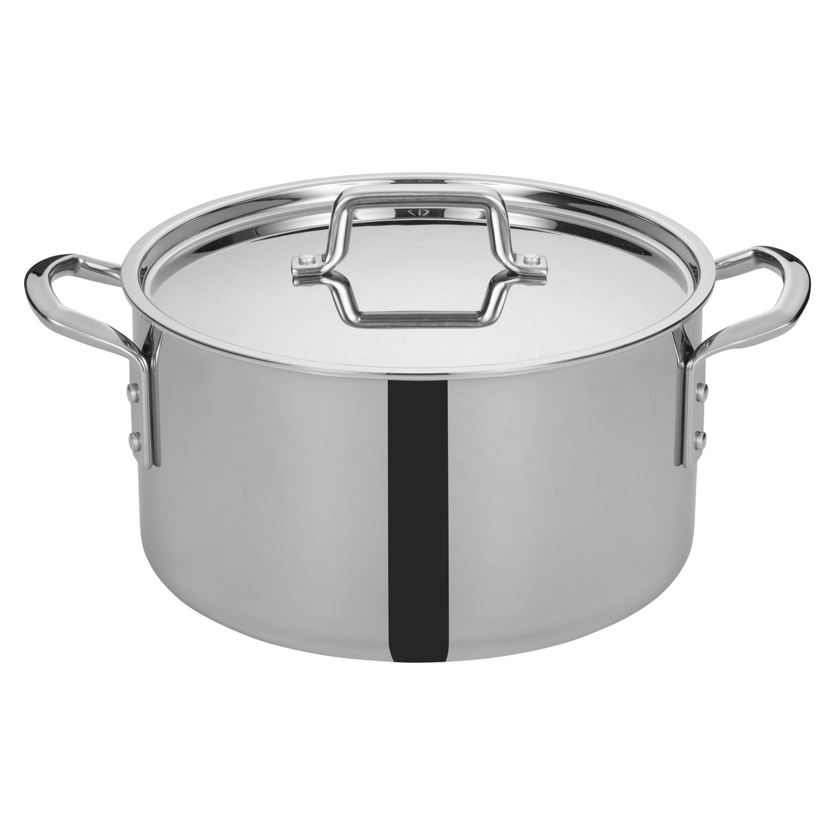 Pot, Stock, 12 Quart, Tri-Ply Stainless Steel, with Lid, 12 Quart,1 - 1 EACH
