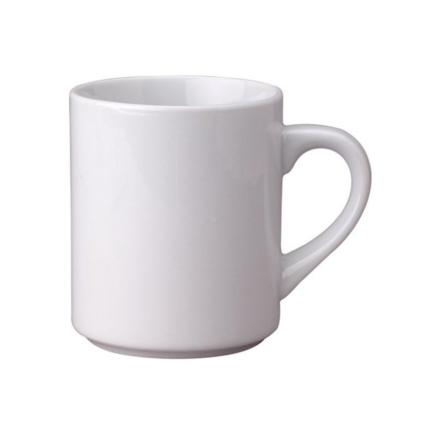 Mugs, Coffee, Porcelain, 10 Ounce, White, 10 Ounce,6 - 1 EACH