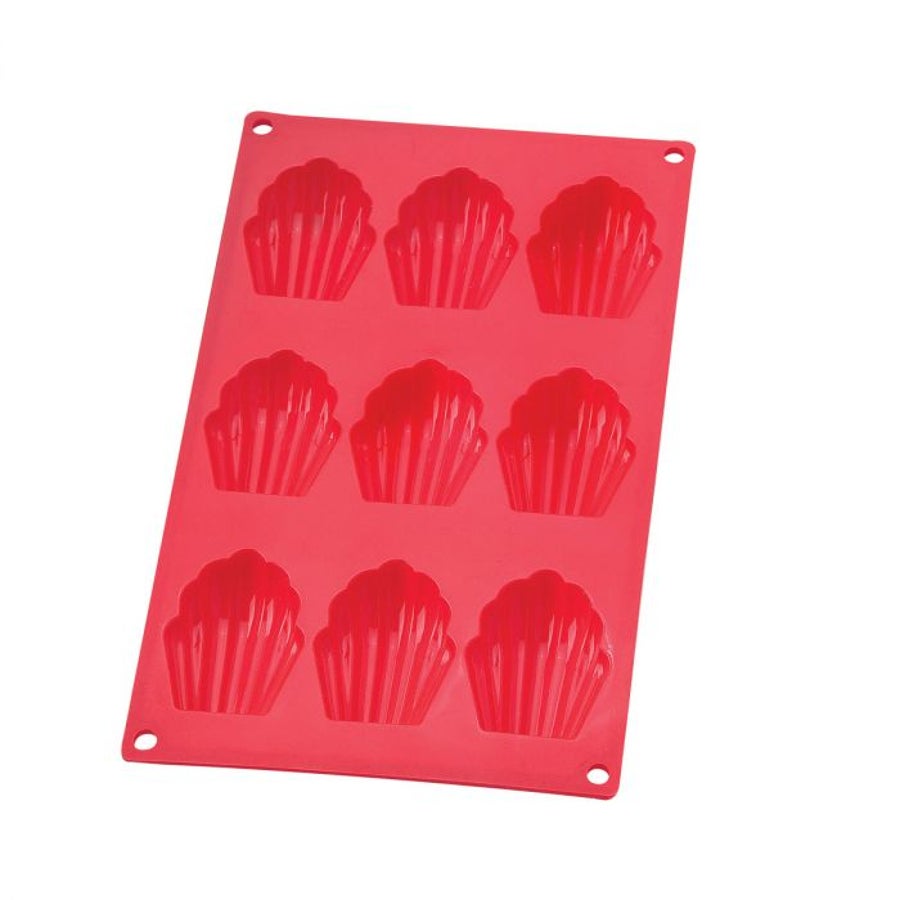 Pan, Madeleine, 9-Compartment, Silicone, Red,1 - 1 EACH