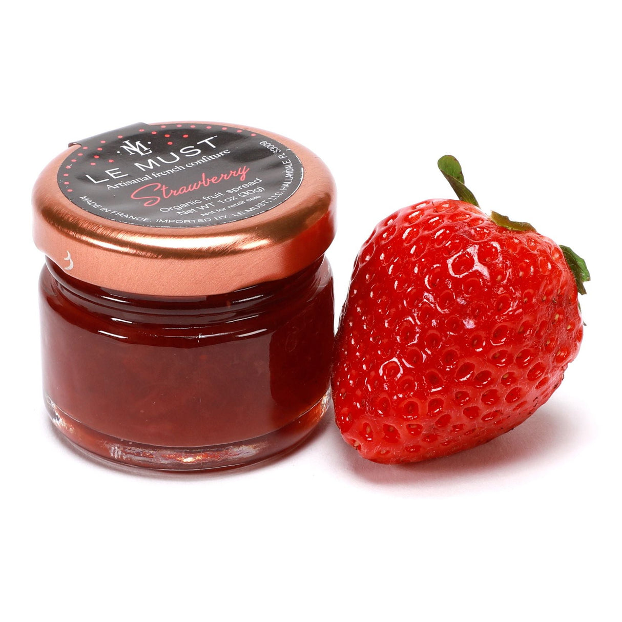 Preserves, Strawberry, Room Service Glass Jars,80 - 1 OUNCE