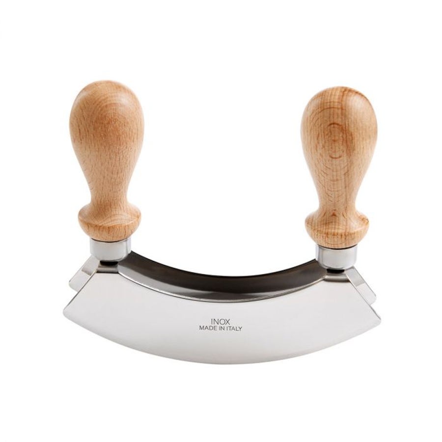 Chopper, Mezzaluna, Double Blade, with Wooden Handles,1 - 1 EACH