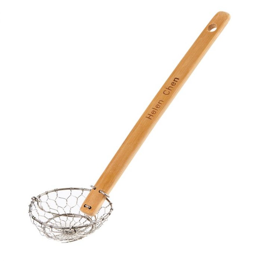 Strainers, Spider, 3 Inch, Stainless Steel, with Bamboo Handle, 3 Linear Inch,12 - 1 EACH