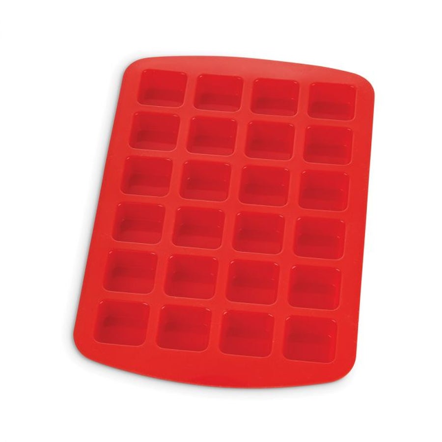 Pans, Mini Brownie, 24-Compartment, Silicone, Red,6 - 1 EACH