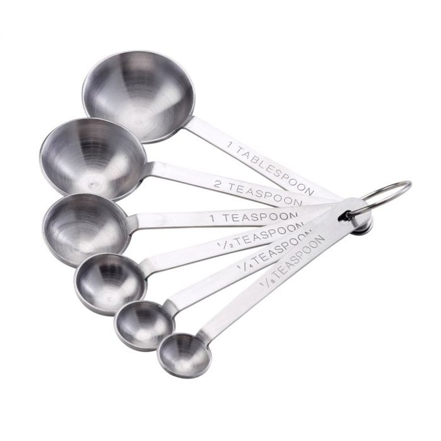 Spoon Sets, Measuring, 6-Piece, Stainless Steel,6 - 1 EACH