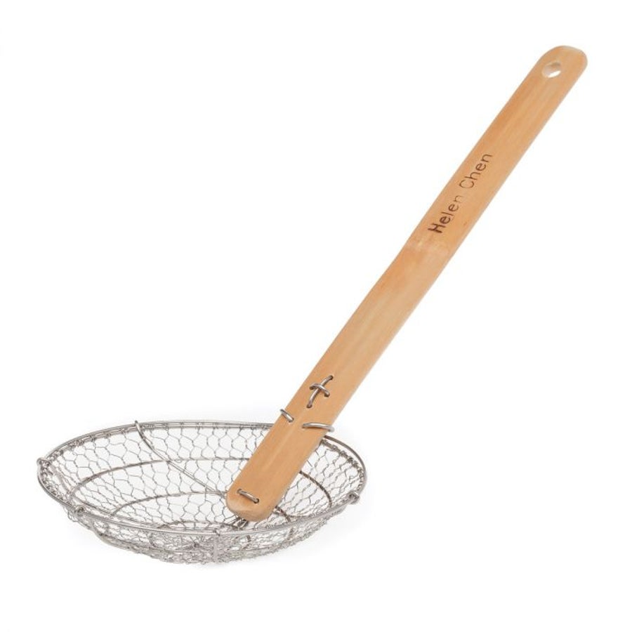Strainers, Spider, 5 Inch, Stainless Steel, with Bamboo Handle, 5 Linear Inch,6 - 1 EACH