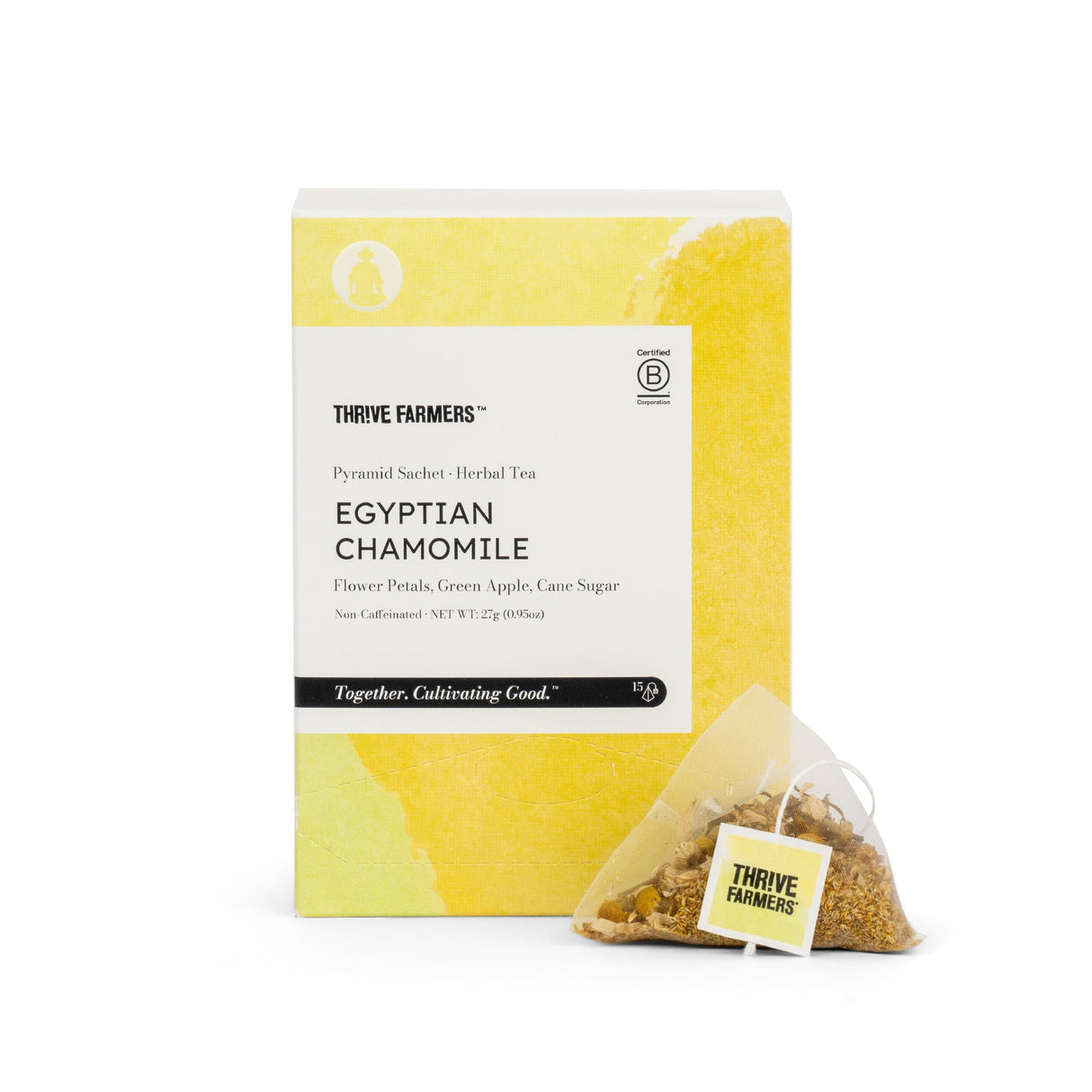Tea, Egyptian Chamomile, Individually Wrapped With String, Pyramid Bag,6 - 15 COUNT