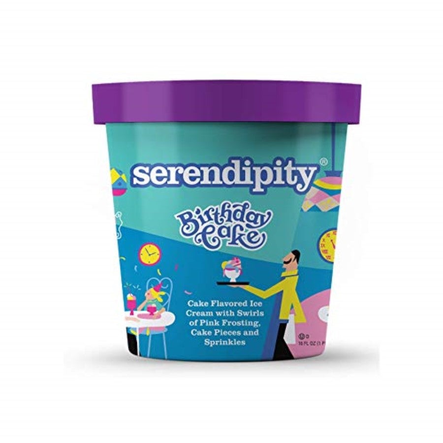 Ice Cream, Hard Serve, Birthday Cake, 1 Ounce,8 - 16 FLUID