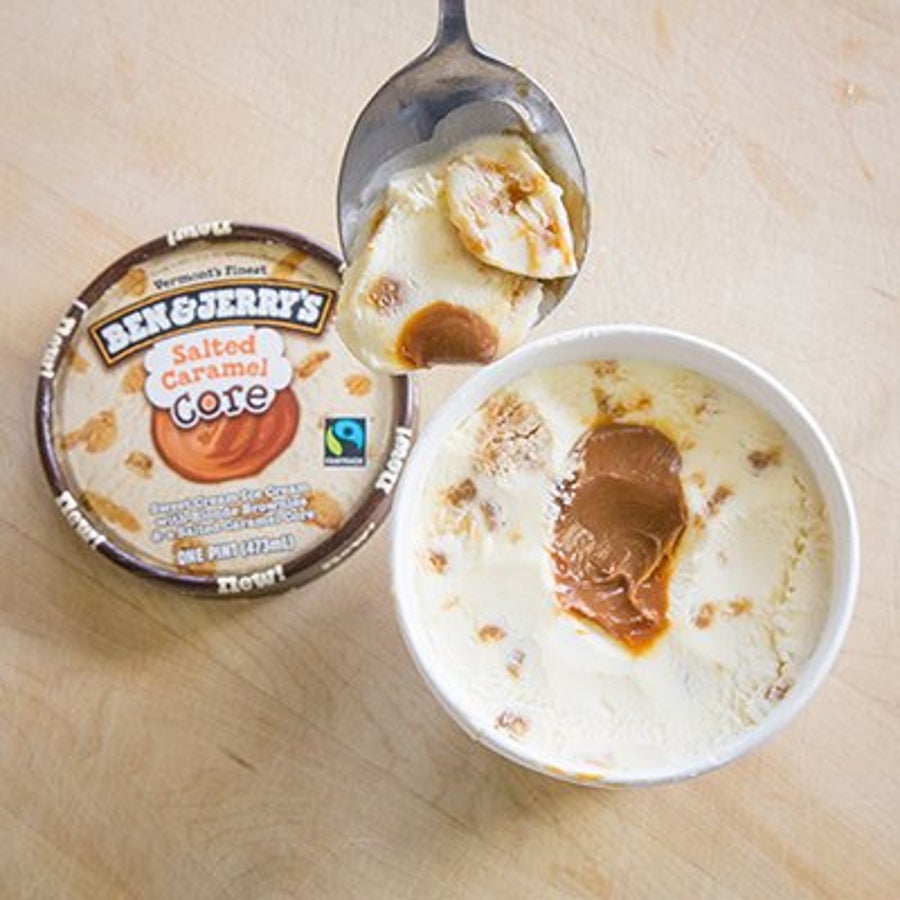 Ice Cream, Hard Serve, Salted Caramel Core, 1 Ounce,8 - 16 FLUID