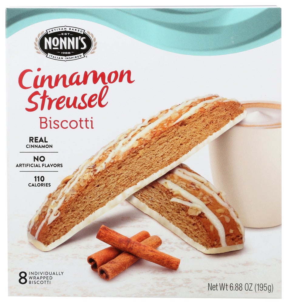 Biscotti, Cinnamon Streusel, Shelf-Stable, Individually-Wrapped,6 - 6.88 OUNCE