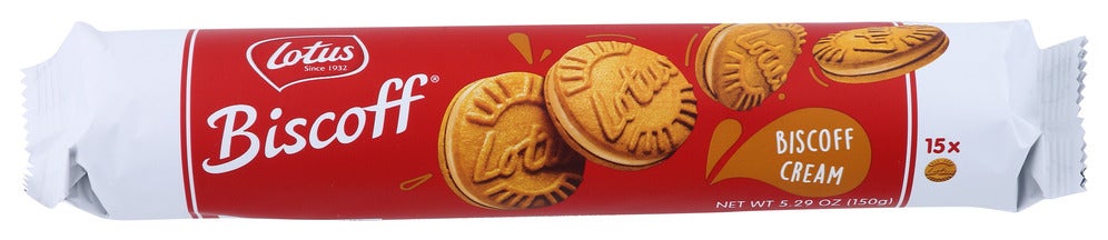 Cookies, Sandwich, Biscoff Cream Filled, Shelf-Stable,9 - 5.29 OUNCE