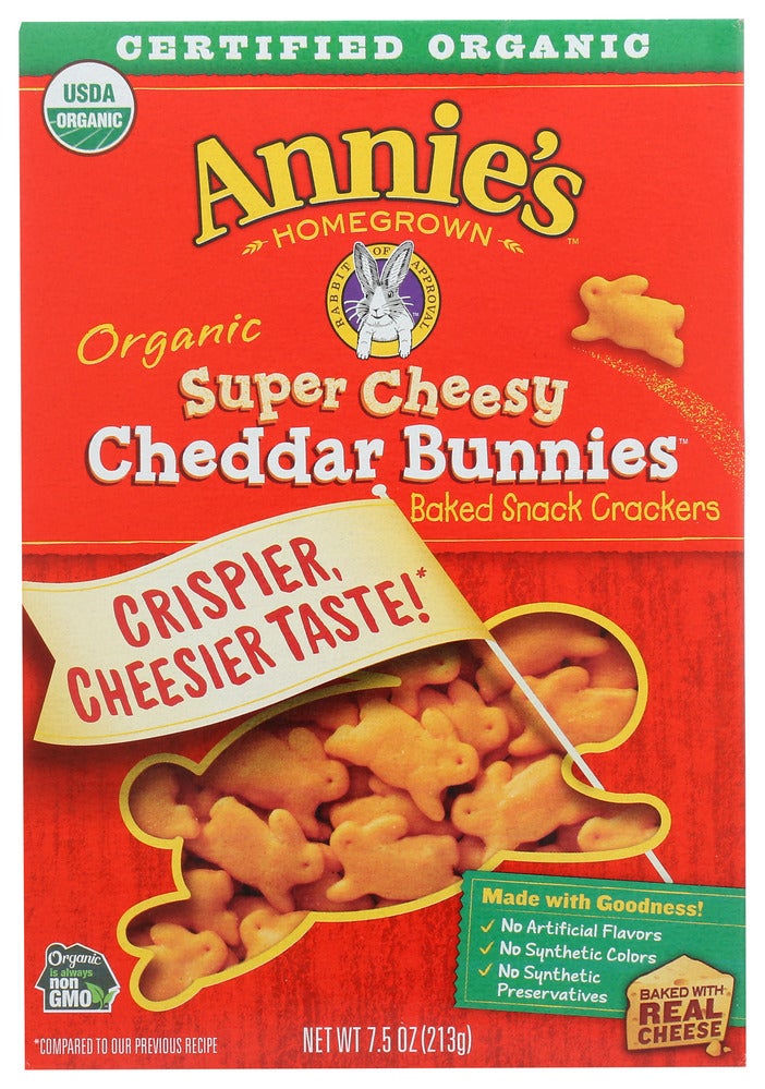Crackers, Snack, Super Cheesy Cheddar, Bunny Shaped,12 - 7.5 OUNCE