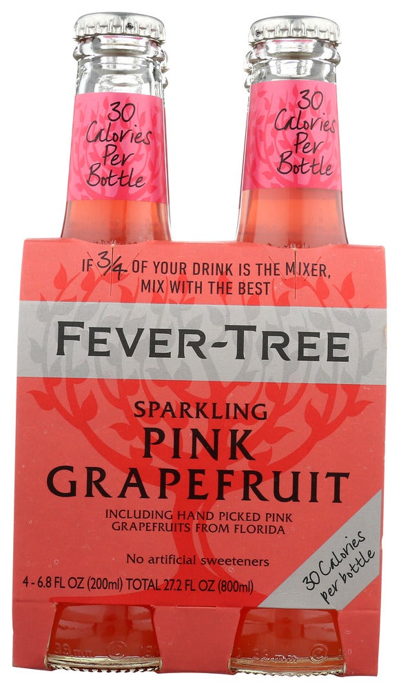 Water, Sparkling, Pink Grapefruit, Glass, Single-Serve, 6.8 Fluid Ounce,6 - 4 COUNT