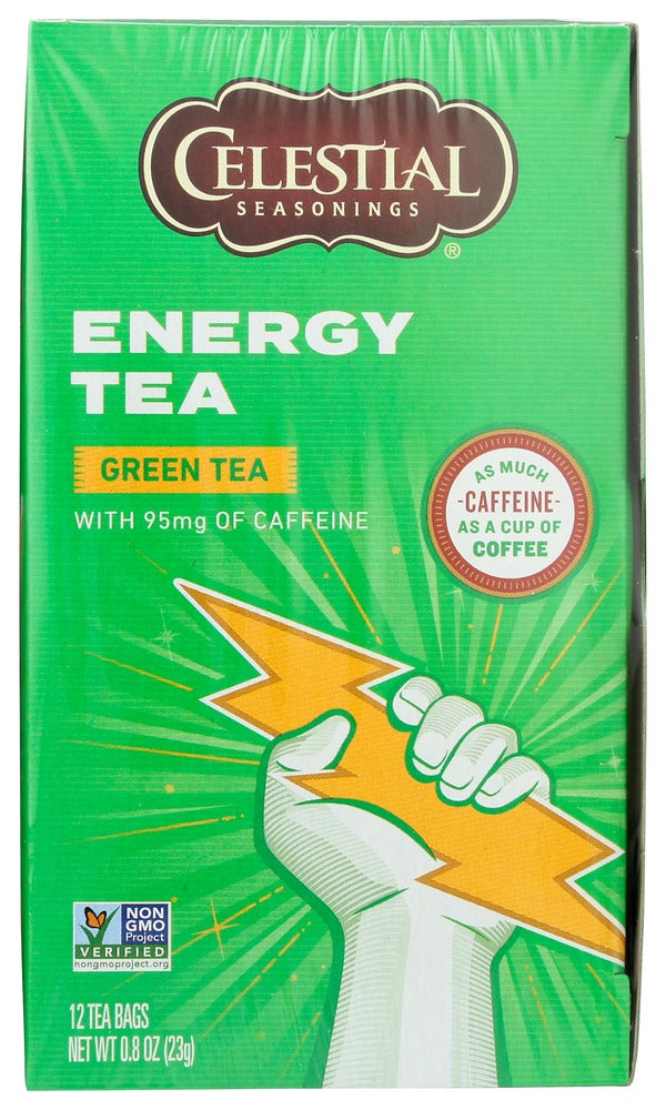 Tea, Green, Energy, Individually Wrapped with String,6 - 12 COUNT