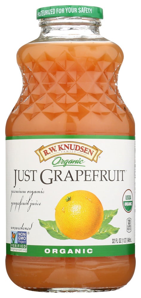 Juice, Grapefruit, Unsweetened, Shelf-Stable, Glass,6 - 32 FLUID