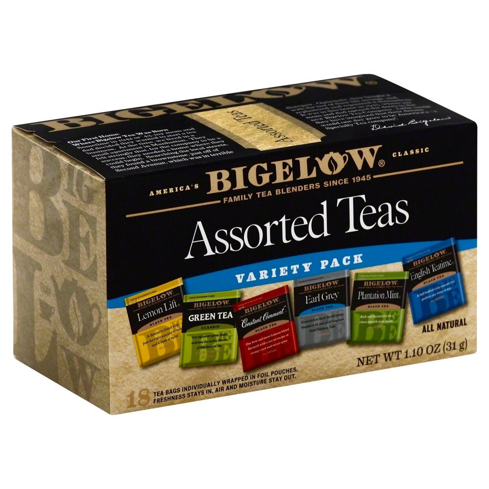 Tea, Assorted, Individually Wrapped with String,6 - 18 COUNT