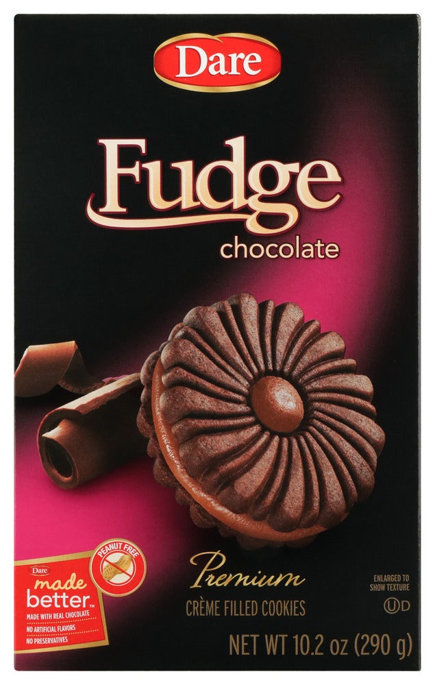Cookies, Chocolate Sandwich, Fudge Creme Filled, Shelf-Stable,12 - 10.2 OUNCE