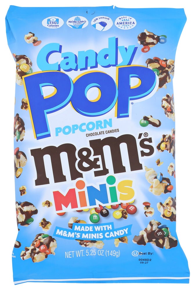 Popcorn, Ready to Eat, with M&M Candy Pieces,12 - 5.25 OUNCE