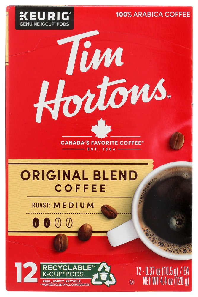 Coffee, Single-Serve, Medium Roast, Original Blend, Cups, 0.37 Ounce,6 - 12 COUNT