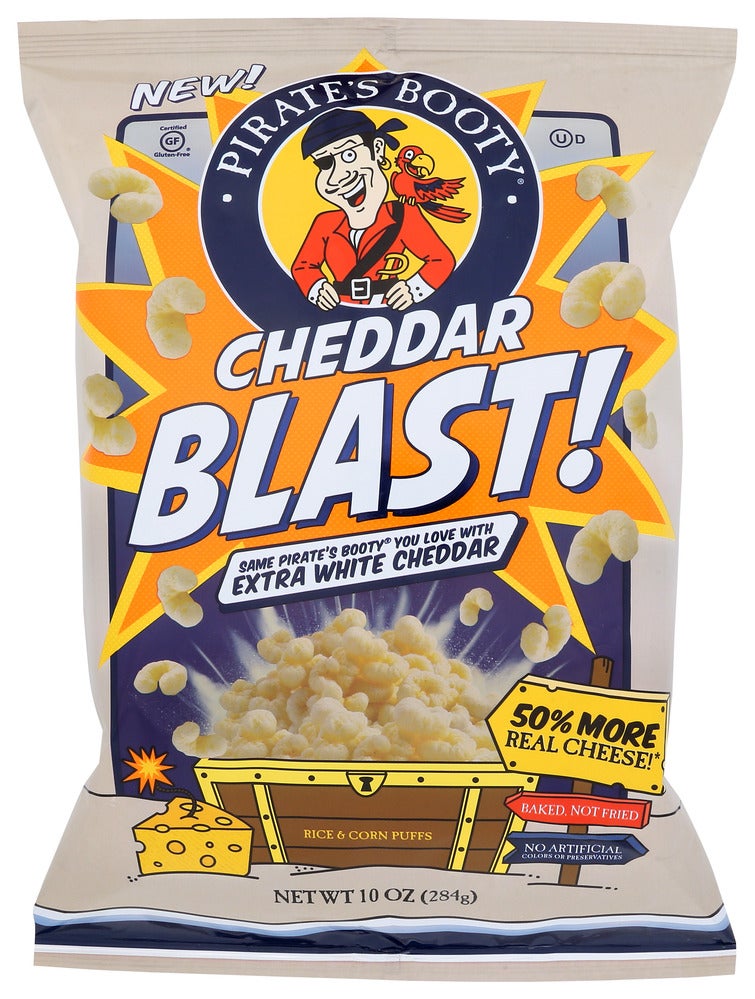 Snack Puffs, Rice & Corn, Cheddar Blast,6 - 10 OUNCE