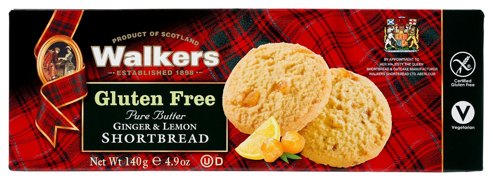 Cookies, Shortbread, Ginger & Lemon, Shelf-Stable,6 - 4.9 OUNCE