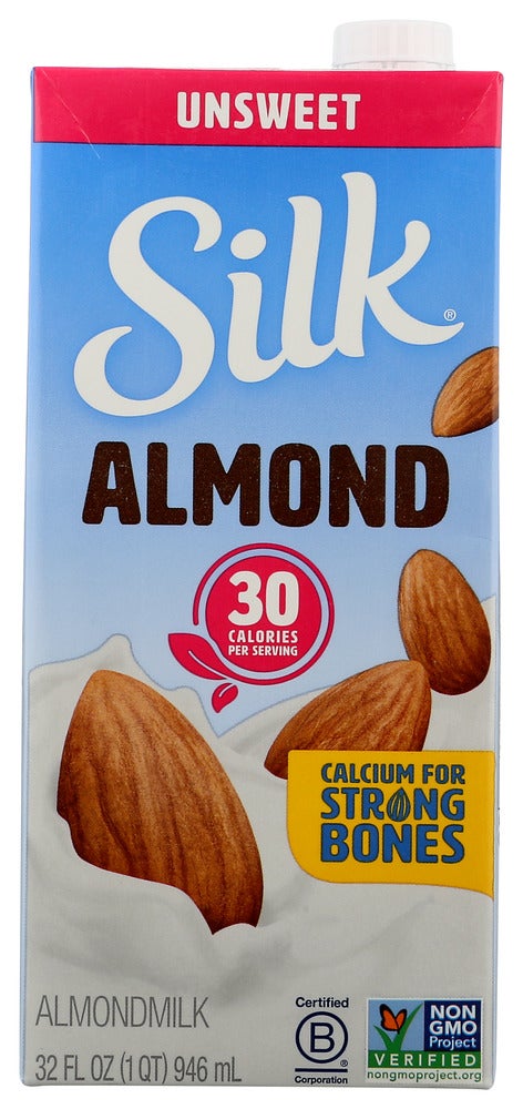 Milk, Almond, Unsweetened, Aseptic, Shelf-Stable,6 - 32 FLUID