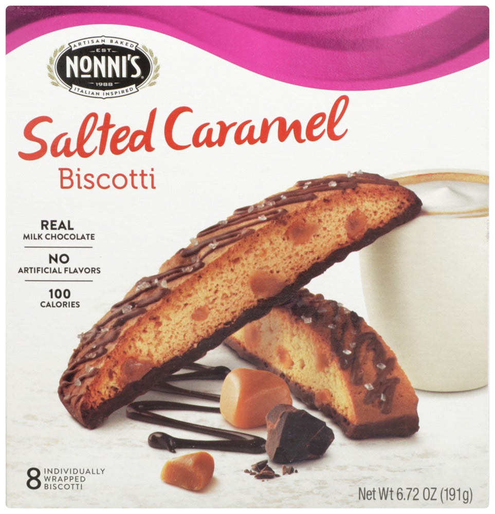 Biscotti, Salted Caramel, Individually-Wrapped,6 - 6.72 OUNCE