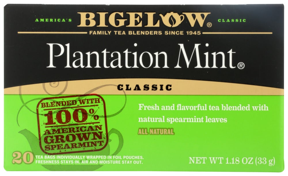 Tea, Plantation Mint, Individually Wrapped with String,6 - 20 COUNT