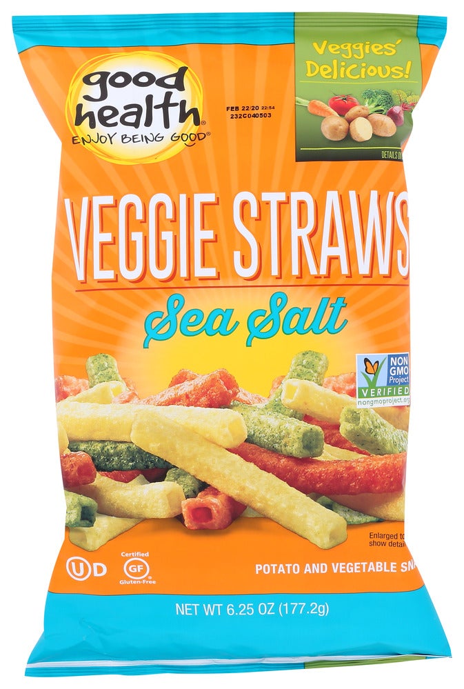 Snacks, Veggie Straws, Sea Salt,10 - 6.25 OUNCE