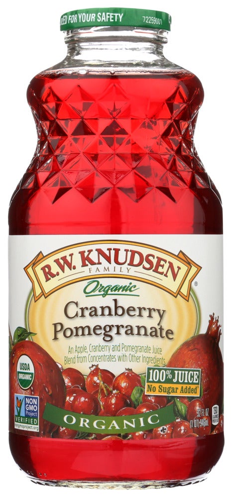 Juice, Cranberry Pomegranate, 100%, No Sugar Added, Shelf-Stable,6 - 32 FLUID
