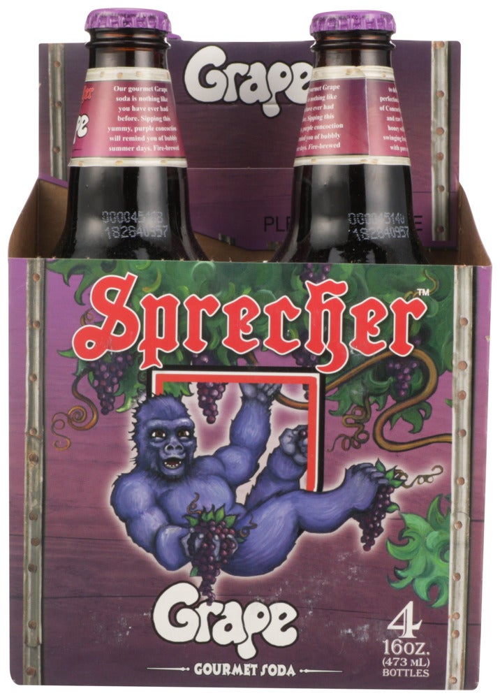 Soft Drink, Grape, Single-Serve, Glass, 16 Fluid Ounce,6 - 4 COUNT