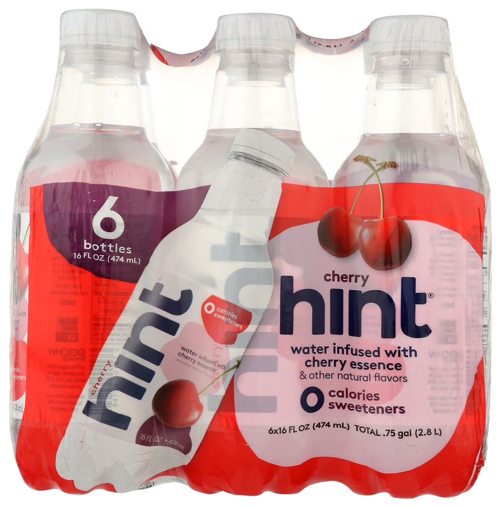Water, Cherry, Natural Infused, Single-Serve, 16 Fluid Ounce,4 - 6 COUNT