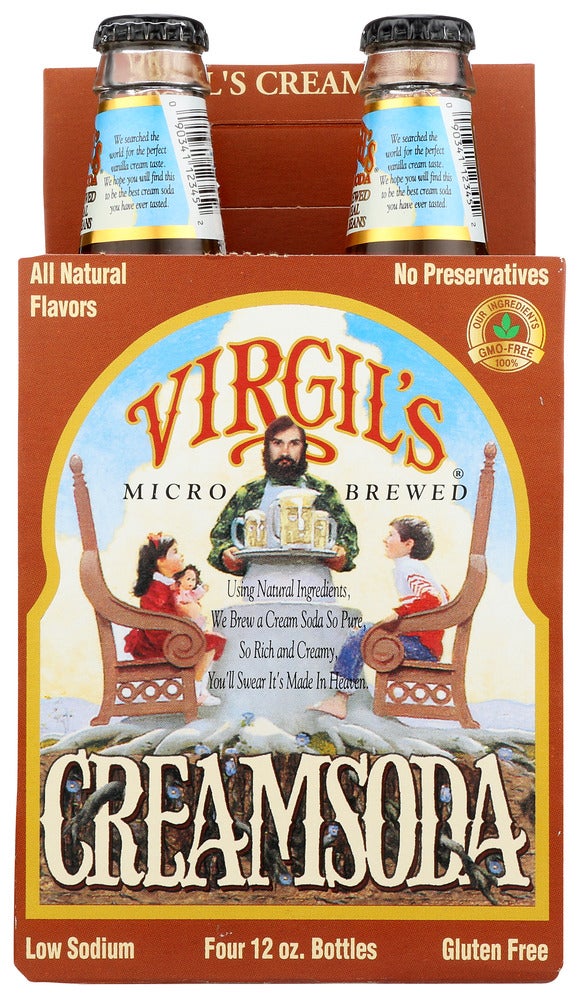 Soft Drinks, Cream Soda, Single-Serve, Glass, 12 Fluid Ounce,6 - 4 COUNT