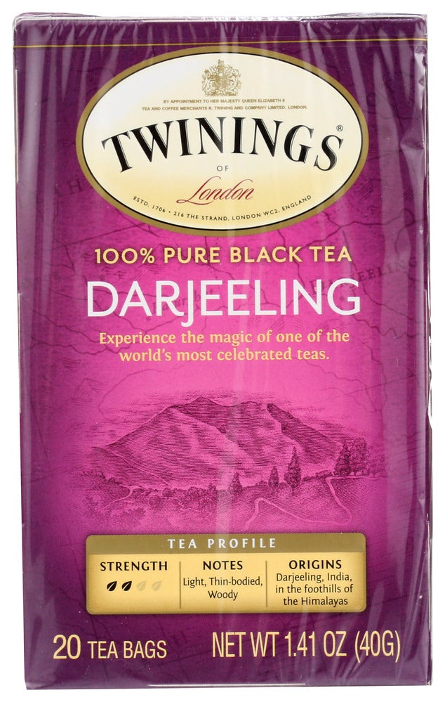 Tea, Black, Darjeeling, Individually Wrapped with String,6 - 20 COUNT
