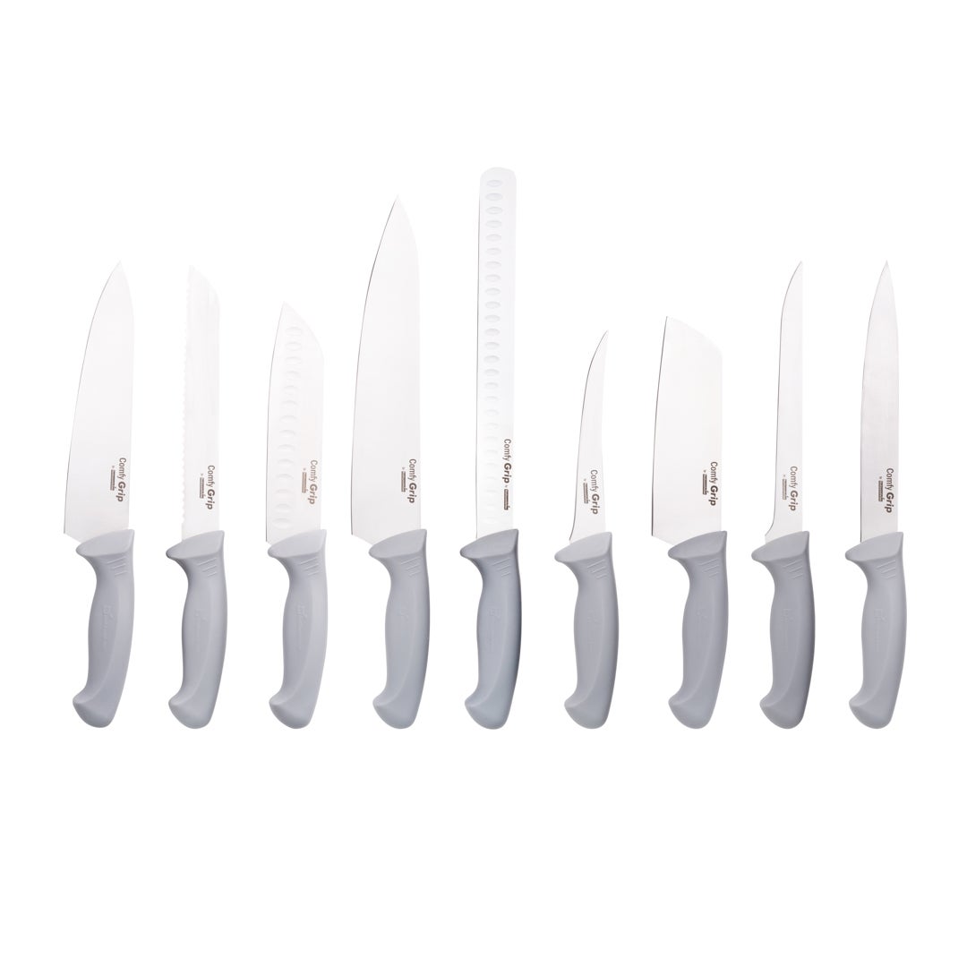 Knife Set, 9-Piece, Assorted Size, Stainless Steel, Gray,1 - 9 PIECE