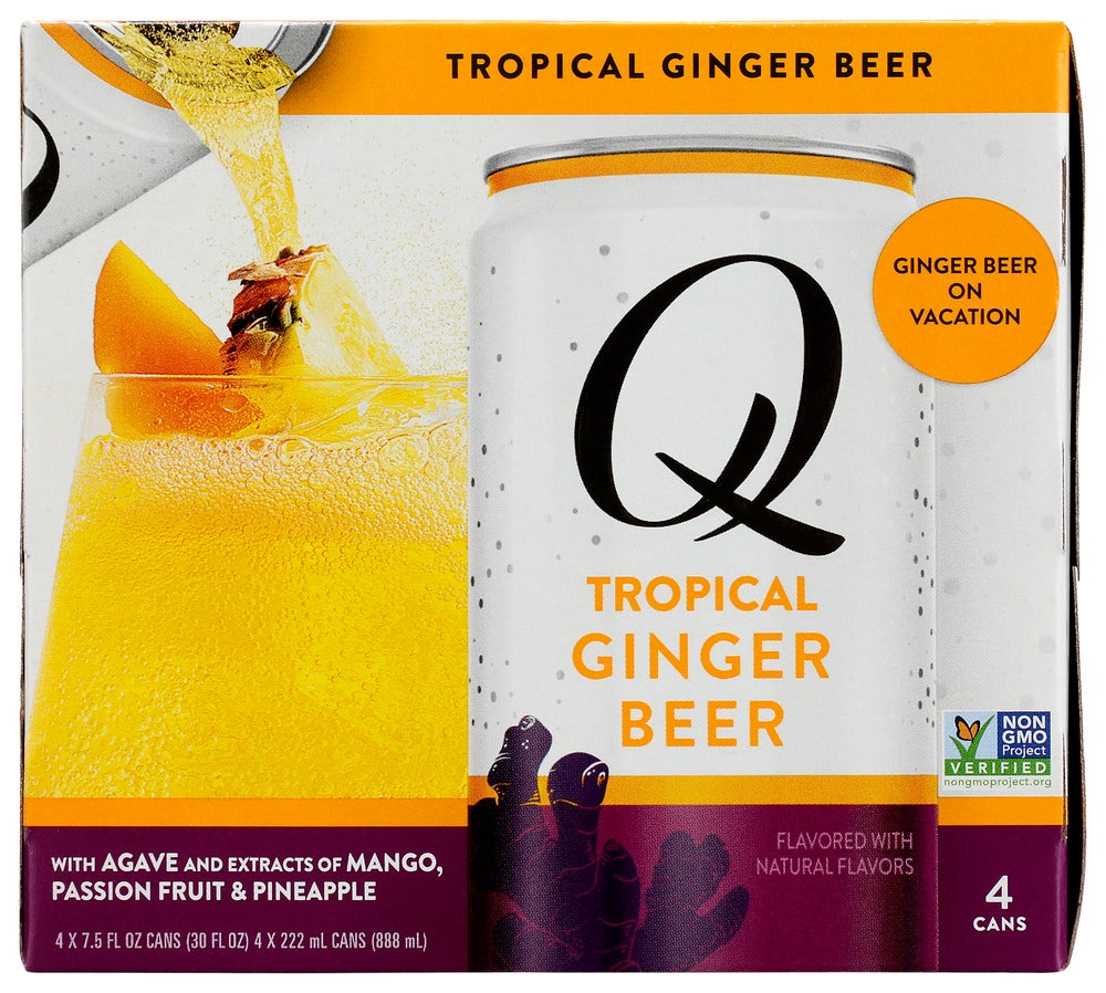 Soft Drink, Ginger Beer, Tropical, Single-Serve, Can, 7.5 Fluid Ounce,6 - 4 COUNT