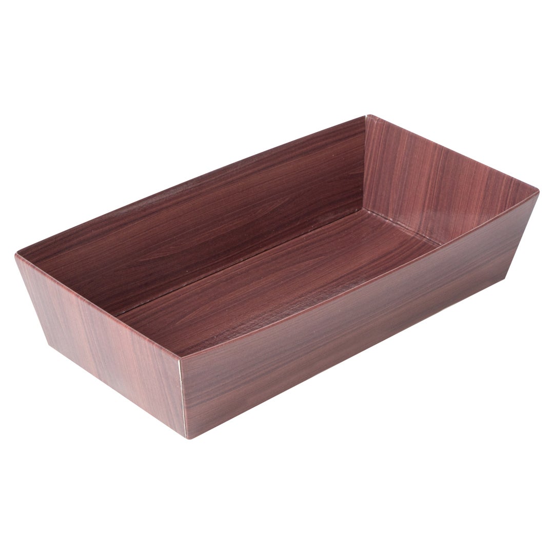 Containers, Sushi, 5.5 x 2.75 x 1.5 Inch, Paper, Wood Grain, Rectangular,1 - 100 COUNT