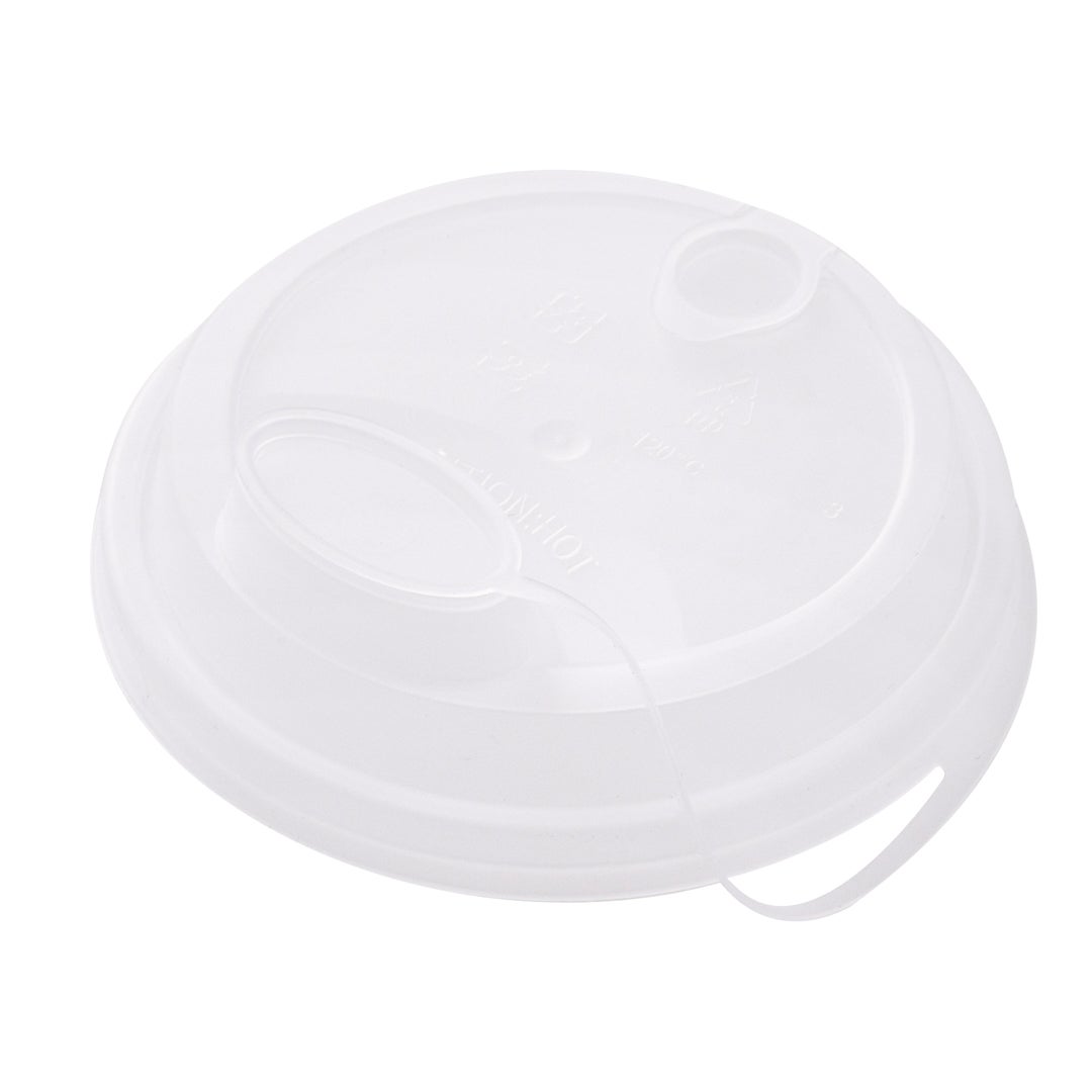 Lids, Straw Hole & Sip-Thru, Plastic, Clear, with 2 Plugs, for 12/16/24 Ounce Cups,1 - 25 COUNT