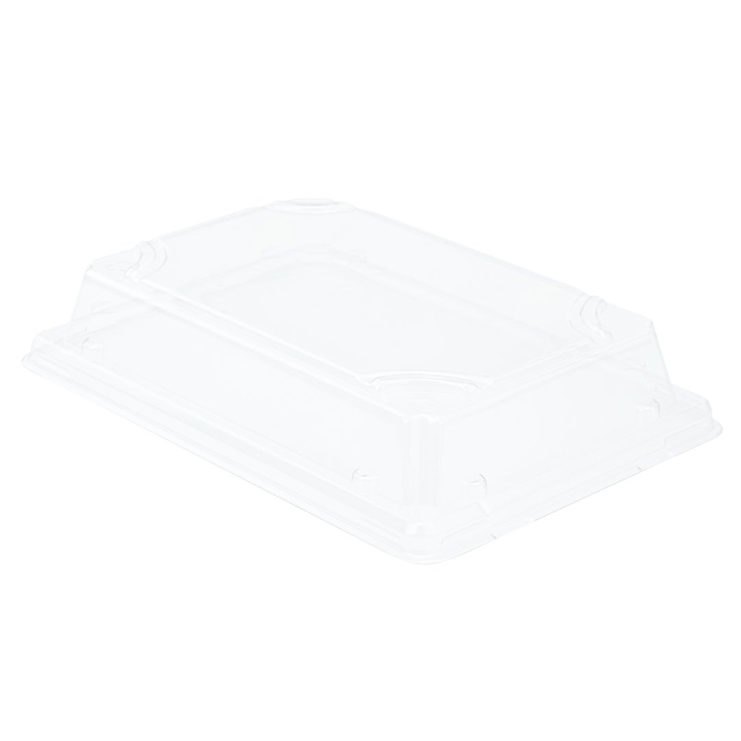 Lids, 6.5 x 4.5 x 1.25 Inch, Plastic, Clear, Rectangular, for Small Sushi Trays,1 - 100 COUNT