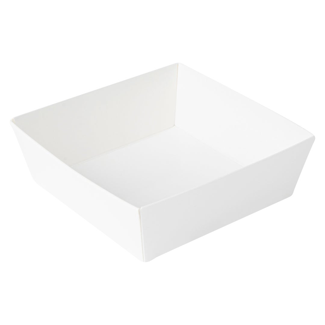 Containers, Tetra Sushi, 3.75 x 3.75 x 1.5 Inch, Paper, White, Square,1 - 100 COUNT