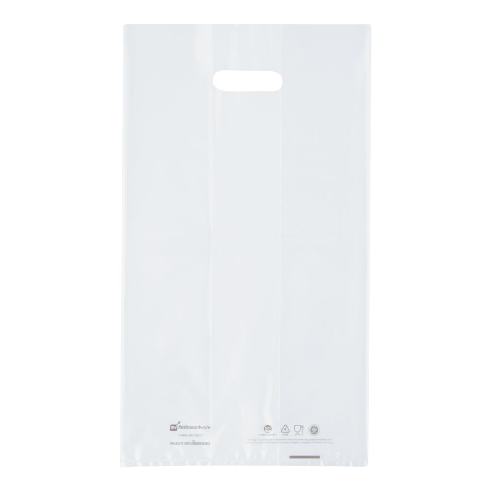 Bags, Take-Out, 17.75 x 9.75 x 7 Inch, Plastic, Clear, Biodegradeable, for 4-Cup Drink Carrier,1 - 100 COUNT