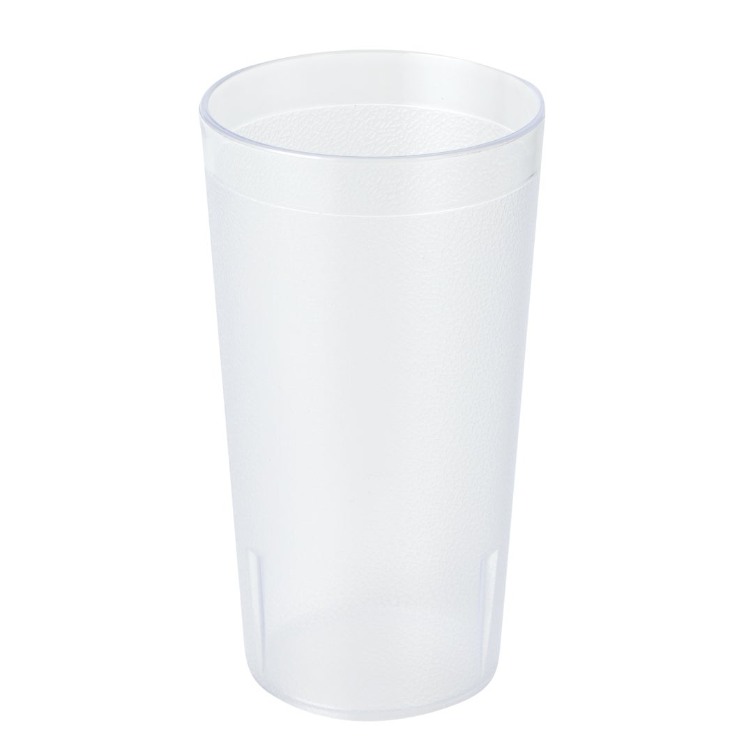 Cups, 16 Ounce, Pebbled Plastic, Clear, 3.25 x 3.25 x 5.75 Inch,1 - 12 COUNT