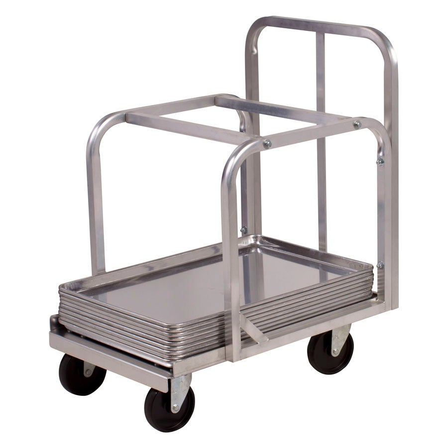 Utility Truck, Sheet Pan, Aluminum, with Handle & Casters,1 - 1 EACH