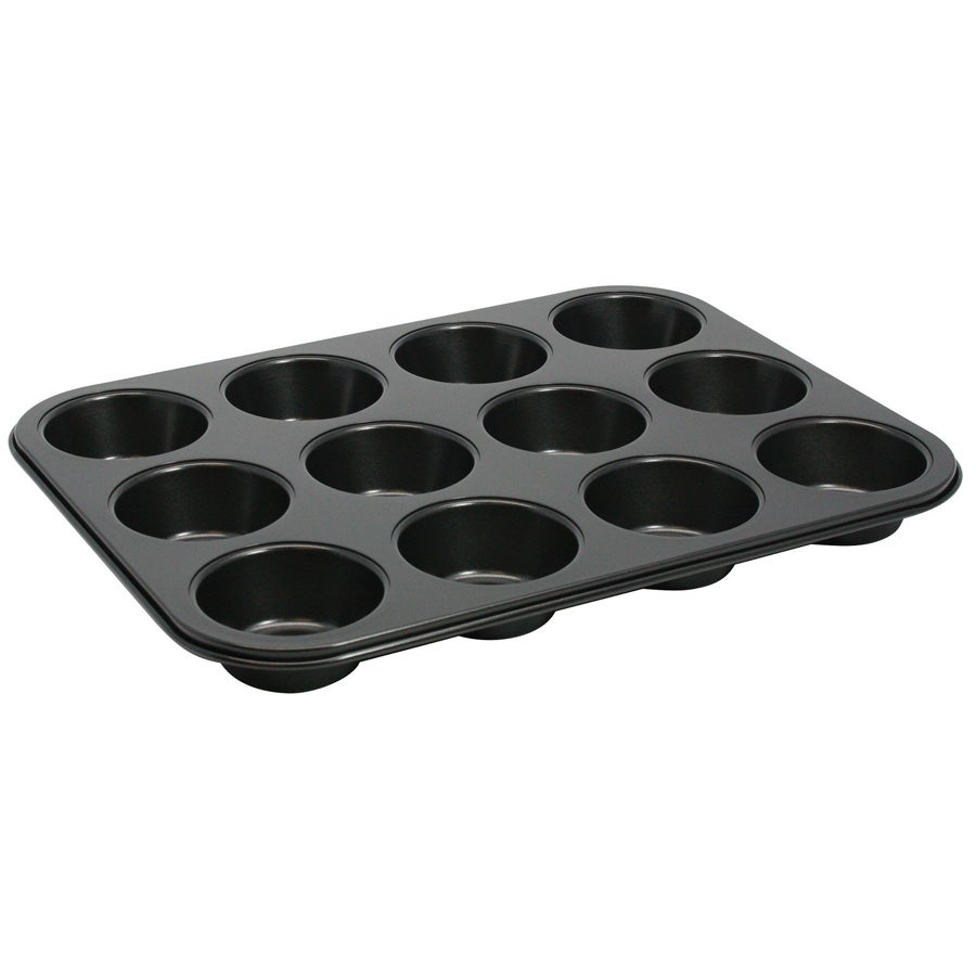 Pan, Muffin/Cupcake, 12-Cup, Nonstick, Carbon Steel,1 - 1 EACH