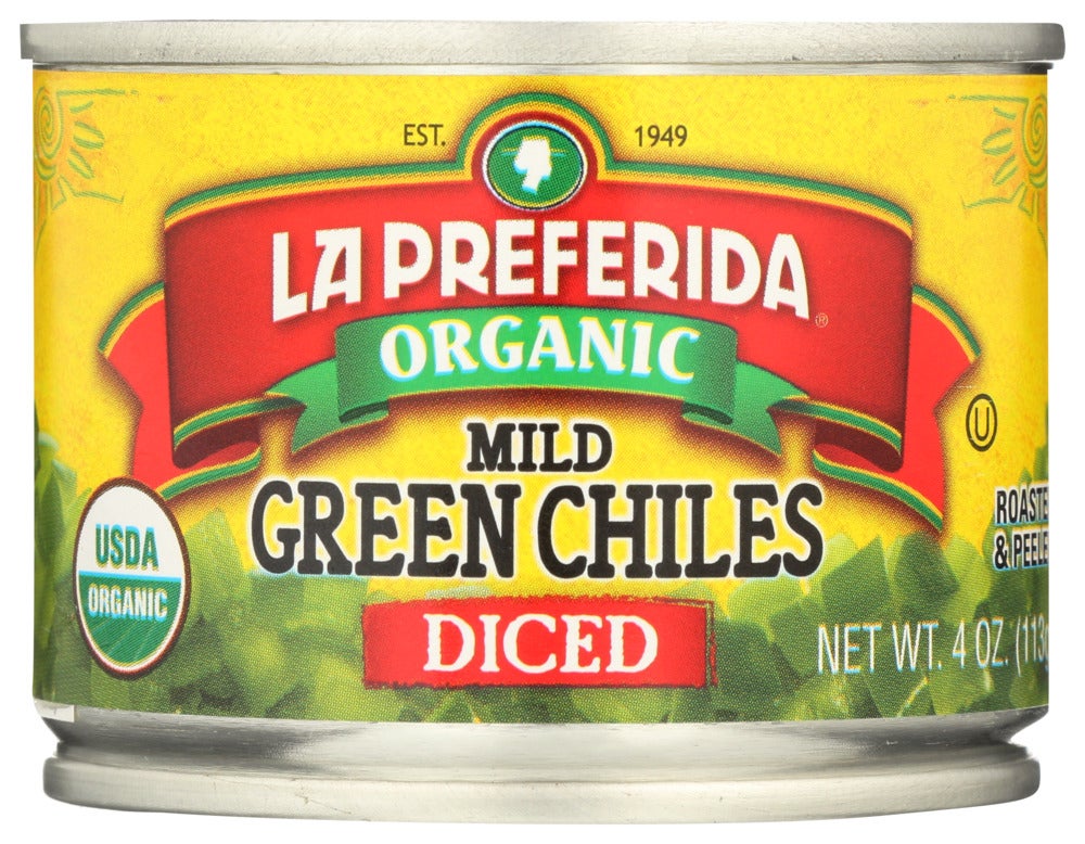 Peppers, Green Chile, Diced, Mild,12 - 4 OUNCE