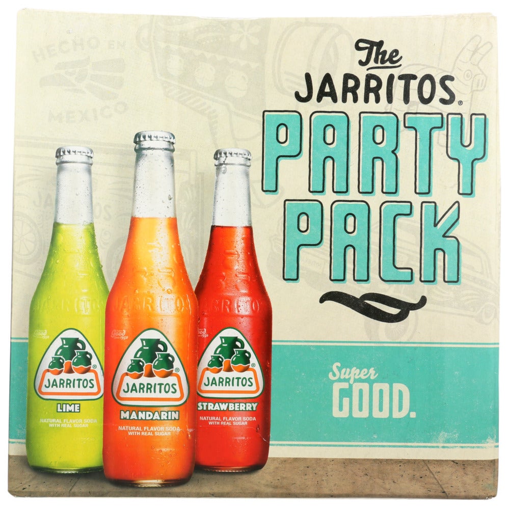Soft Drink, Variety, Lime/Mandarin/Strawberry, Single-Serve, Glass, Shelf-Stable,1 - 150 FLUID