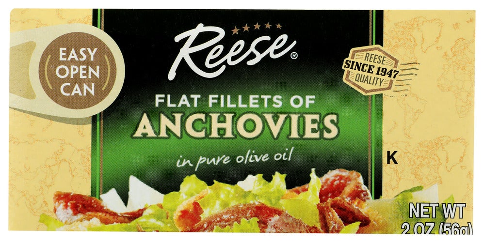 Anchovy Fillets, Flat, in Olive Oil, Shelf-Stable,10 - 2 OUNCE